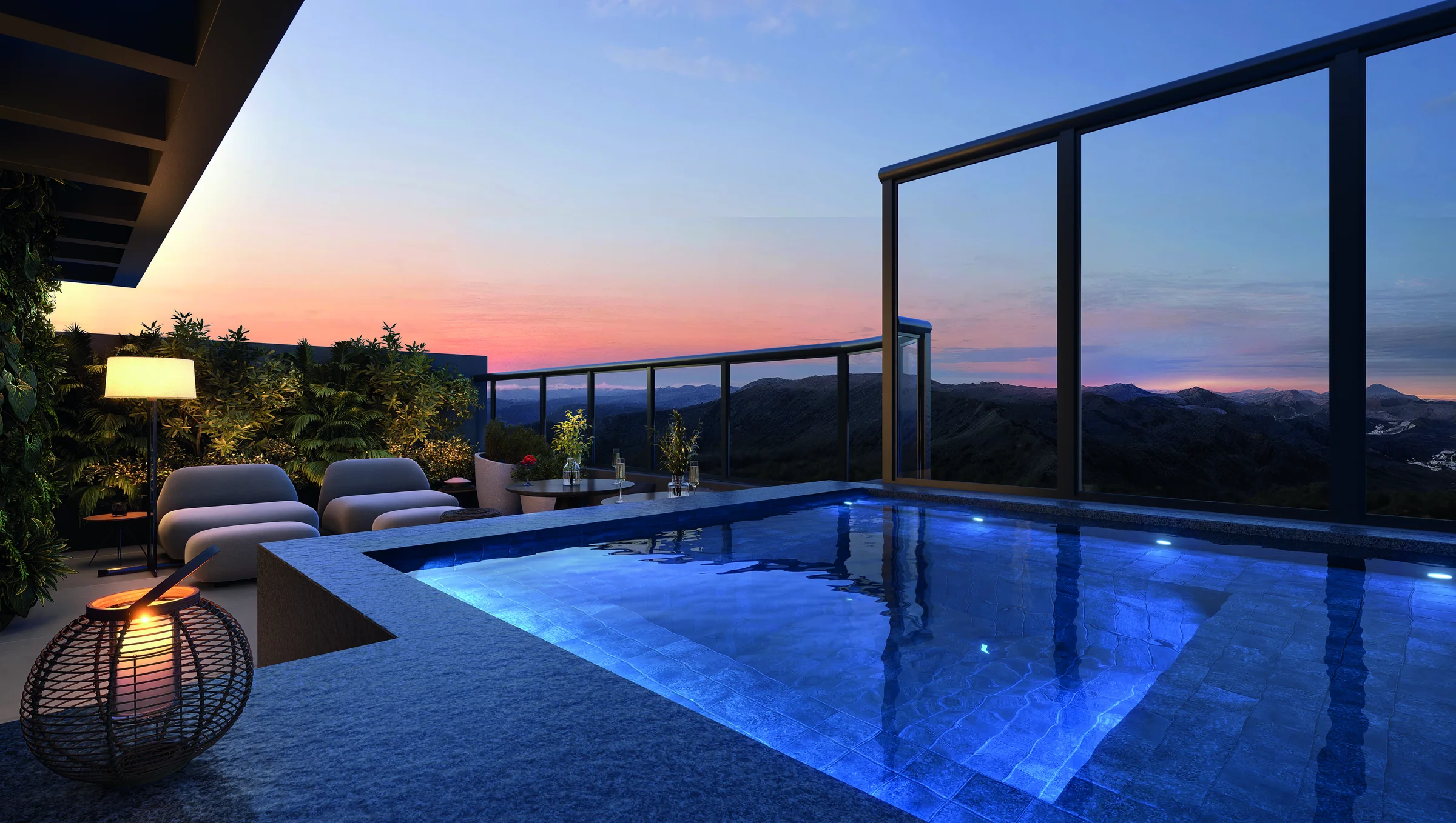Gourmet com piscina privativa no rooftop